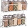 550x615-18.jpg Unyqoos® Tweedelig wit metalen kruidenrek met vintage uitstraling voor keuken en badkamer