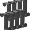 Unyqoos® Moderne deurkapstok met 8 multifunctionele haken in mat zwart roestvrij staal