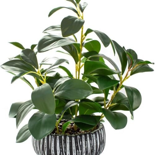 Unyqoos® Groene kunstplant met rustieke pot voor diverse interieurstijlen