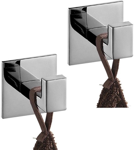 Unyqoos® Zelfklevende roestvrijstalen wandhaken voor badkamer en keuken zonder boren