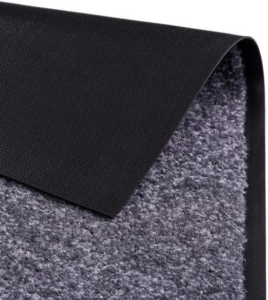 Unyqoos® Blauwgrijze deurmat voor binnen met antislip en vuilopvang 40x60 cm