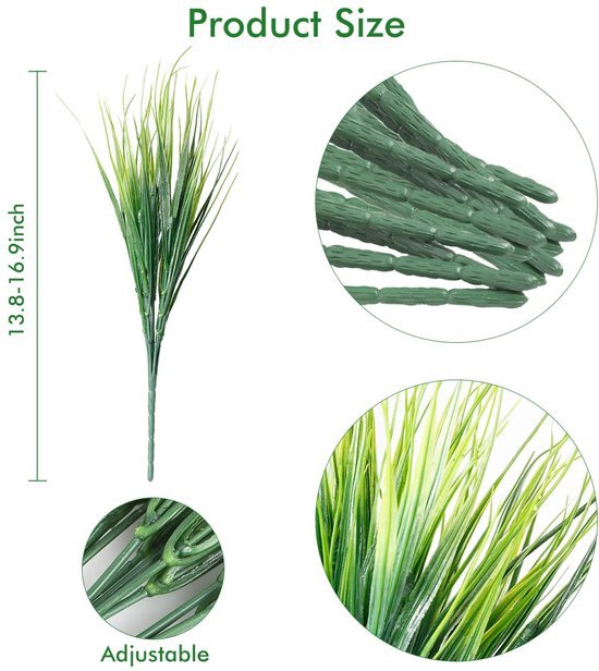 Unyqoos® Kunstmatige Groene Decoratieve Plantenbundels voor Binnen- en Buitengebruik, UV-bestendig en Onderhoudsvrij