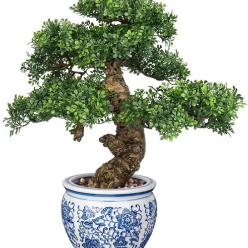Unyqoos® Levensechte kunstbonsai met keramische pot voor stijlvolle interieurdecoratie