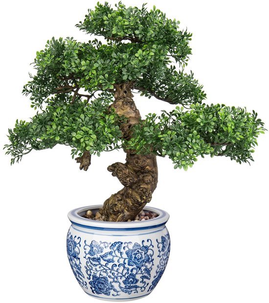 Unyqoos® Levensechte kunstbonsai met keramische pot voor stijlvolle interieurdecoratie