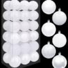 Unyqoos® Set van 36 kleurrijke kunststof kerstballen voor feestelijke boomdecoratie