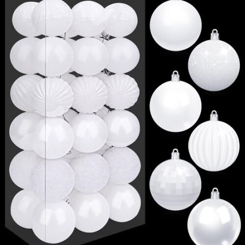 550x618-12.jpg Unyqoos® Set van 36 kleurrijke kunststof kerstballen voor feestelijke boomdecoratie