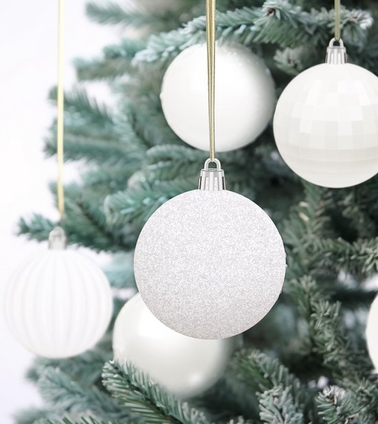 Unyqoos® Set van 36 kleurrijke kunststof kerstballen voor feestelijke boomdecoratie