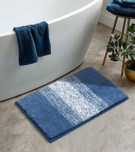 Unyqoos® Super Zachte Hoogpolige Microvezel Badmat met Antislip en Machinewasbaarheid, 50 x 80 cm