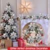 Unyqoos® Glitterende kunstbloemen voor feestelijke kerst- en bruiloftsdecoratie