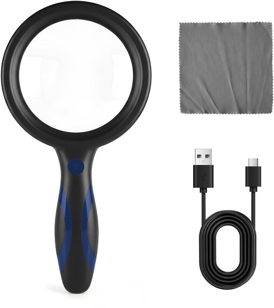 Unyqoos® Handige leesloep met LED-verlichting en USB-oplaadbare functie voor dagelijks gebruik