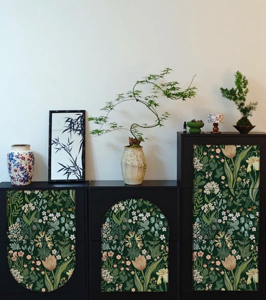 Unyqoos® Waterdicht zelfklevend bloemenbehang voor stijlvolle wanddecoratie