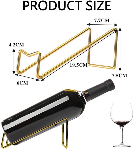 550x619-16.jpg Unyqoos® Set van 6 stijlvolle metalen wijnflessenhouders voor diverse interieurs