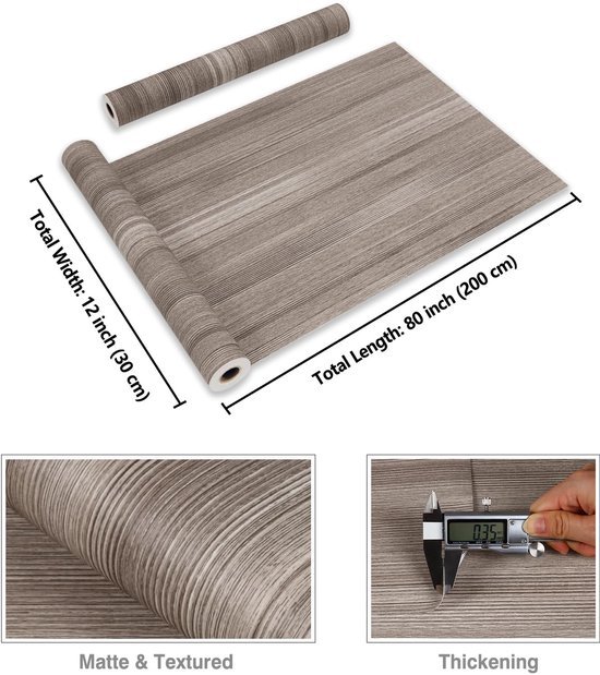 Unyqoos® Zelfklevende Houtlook Tapetefolie voor Meubels en Keuken, 30cm x 200cm