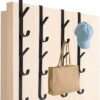 Unyqoos® Set van vier zwarte roestvrijstalen deurhaken voor optimale ruimtebesparing
