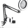 Unyqoos® Dimbare bureaulamp met vergrootglas en klem voor flexibel gebruik