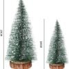 550x620-7.jpg Unyqoos® Set van 10 Groene Mini-Kerstbomen met Sneeuweffect voor Tafeldecoratie