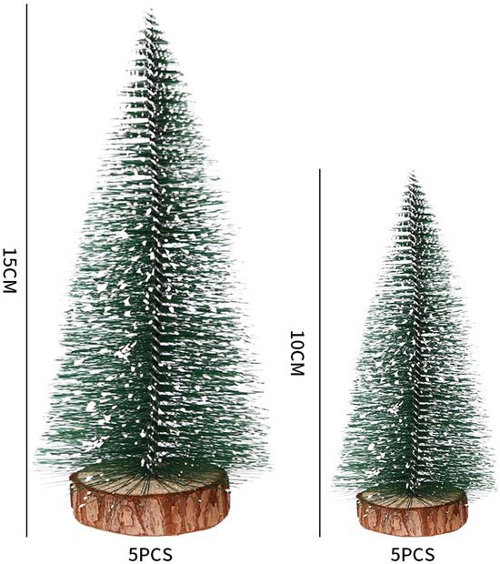 550x620-7.jpg Unyqoos® Set van 10 Groene Mini-Kerstbomen met Sneeuweffect voor Tafeldecoratie