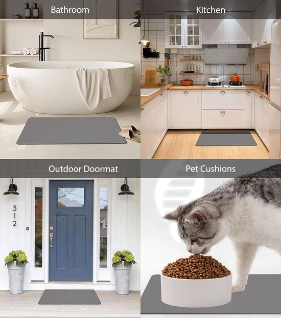 Unyqoos ® Ultrazachte en Sneldrogende Badmat voor Veilige en Comfortabele Badkamerervaring