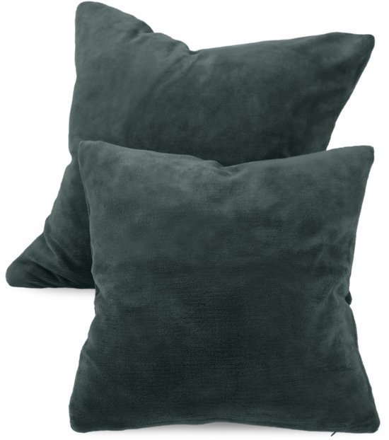 550x622-10.jpg Unyqoos® Set van 2 Zachte Fleece Kussenslopen in Antraciet van 50 x 50 cm