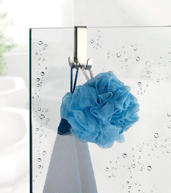Unyqoos® Dubbele roestvrijstalen douchehaak voor praktisch ophangen van doucheaccessoires