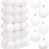 Unyqoos® Set van 36 kleurrijke kunststof kerstballen voor feestelijke boomdecoratie