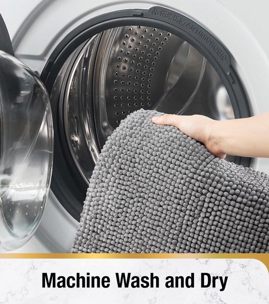 Unyqoos® Absorberende badmat grijs 50 x 80 cm voor comfort en stijl