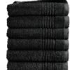 550x623-15.jpg Unyqoos® Zachte en absorberende handdoekenset van 100% katoen, 6 stuks, zwart