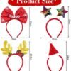 Unyqoos® Feestelijke Haarbandenset voor Kerstmis met Rendier en Sneeuwpop Designs