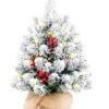 Unyqoos® Compacte kunstkerstboom met sneeuw en verlichting voor sfeervolle decoratie