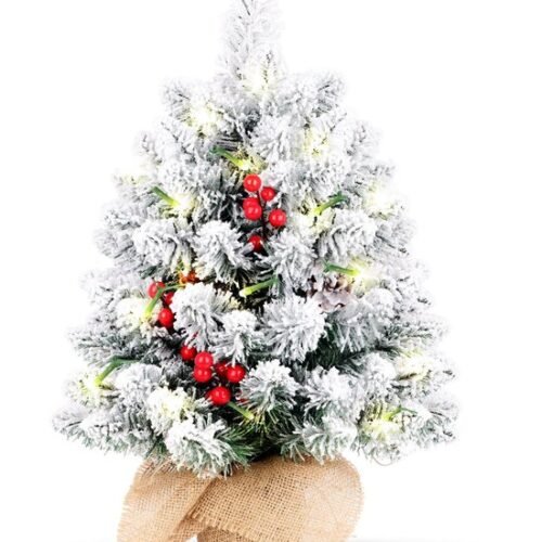 Unyqoos® Compacte kunstkerstboom met sneeuw en verlichting voor sfeervolle decoratie
