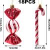550x623-21.jpg Unyqoos® Set van 18 Kerstboomdecoraties met Suikerstok Design en Glittereffect
