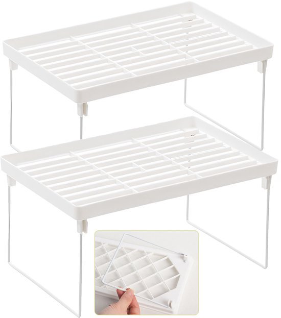 550x623-26.jpg Unyqoos® Stapelbare keukenorganizer set van 2 voor efficiënte opbergruimte in huis
