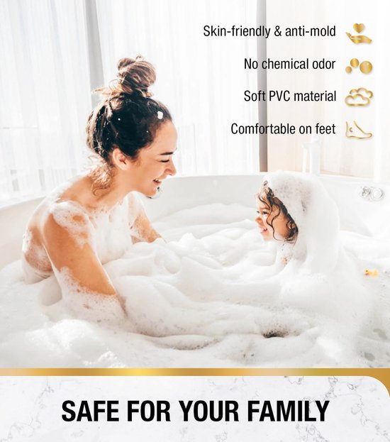 Unyqoos® Wasbare antibacteriële antislip douchemat voor een veilige en frisse badkamer