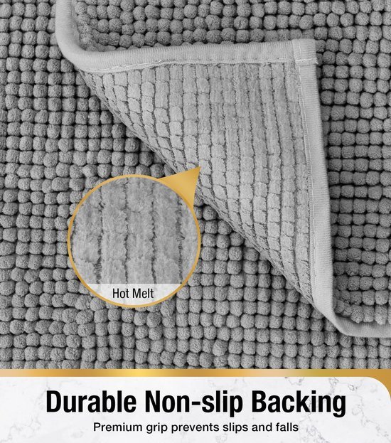 Unyqoos® Absorberende badmat grijs 50 x 80 cm voor comfort en stijl