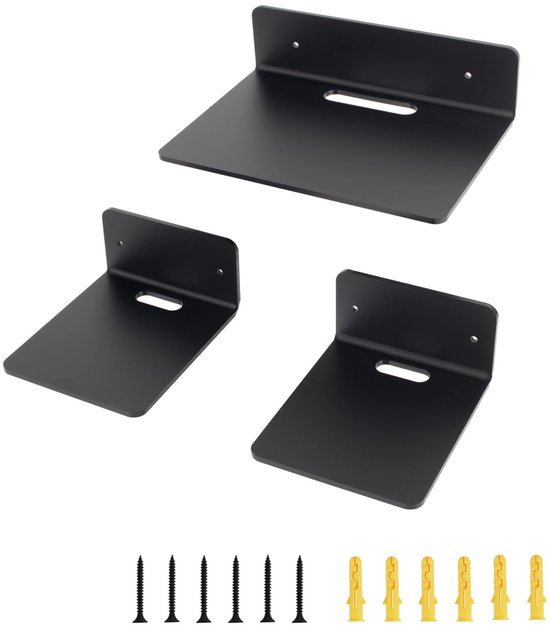 550x625-22.jpg Unyqoos® Set van drie zwarte acryl wandplanken voor veelzijdige opslag en decoratie