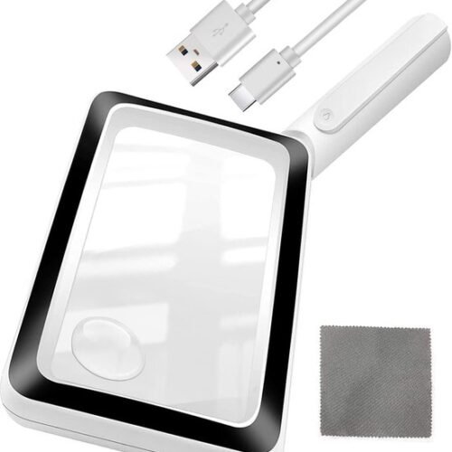 Unyqoos® Oplaadbaar LED-vergrootglas met 4x vergroting voor eenvoudig lezen