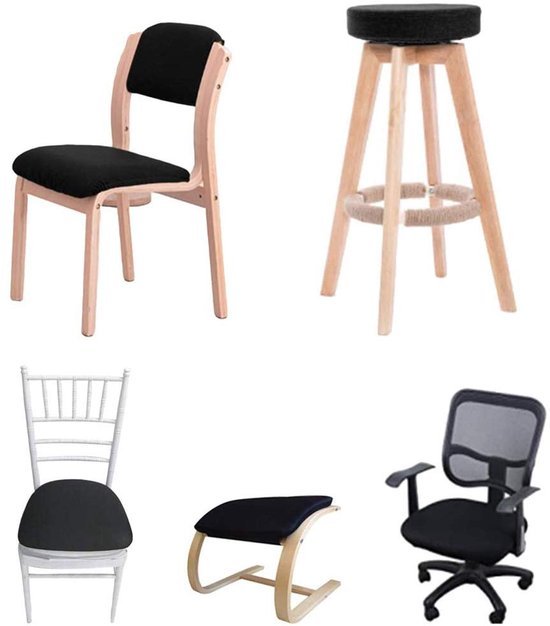 550x626-2.jpg Unyqoos® Set van 5 zwarte elastische stoelhoezen voor veelzijdig gebruik in huis en evenementen
