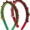 Unyqoos® Feestelijke Kersthoofdbanden met Belletjes voor Jong en Oud, Set van 2