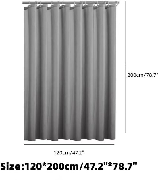 550x626.jpg Unyqoos® Waterafstotende douchegordijn van polyester met anti-schimmel eigenschappen
