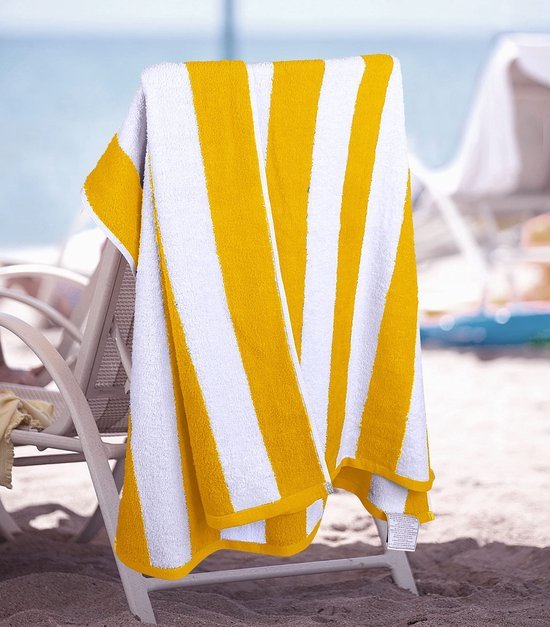 Unyqoos® Set van Vier Luxe Strandhanddoeken in Heldere Kleuren, 76 x 152 cm, Zacht en Absorberend Katoen