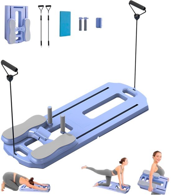 550x627-2.jpg Unyqoos® Opvouwbaar Pilates Fitnessboard met Automatische Terugvering en Geluidsarme Wielen