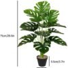 Unyqoos® Levensechte Monstera Kunstplant in Pot voor Binnen- en Buitendecoratie