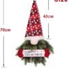Unyqoos® Decoratieve Kerstkrans met Zweedse Kabouter voor Huis en Tuin