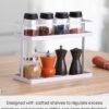 550x628-23.jpg Unyqoos® Wit Stalen Kruidenrek en Organizer voor Keukenwerkblad