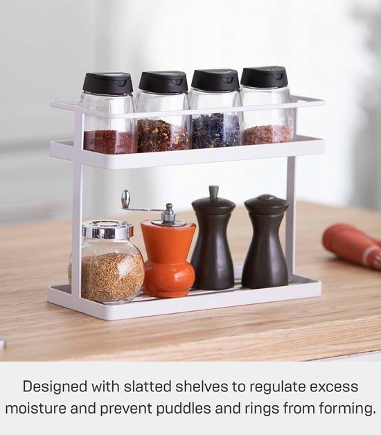 550x628-23.jpg Unyqoos® Wit Stalen Kruidenrek en Organizer voor Keukenwerkblad