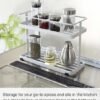 550x628-24.jpg Unyqoos® Wit Stalen Kruidenrek en Organizer voor Keukenwerkblad