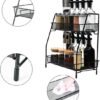 Unyqoos® Stijlvol en Functioneel Kruidenrek met Twee Verdiepingen voor Keuken en Badkamer