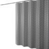 Unyqoos® Grijs waterdicht douchegordijn met pijlpatroon en verzwaarde zoom 200 x 220