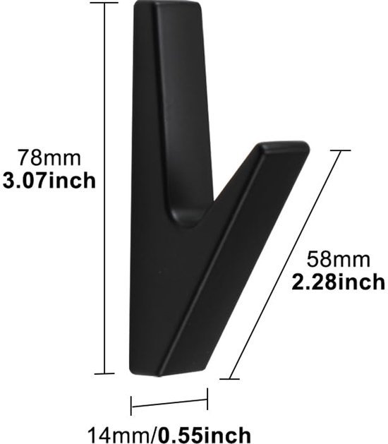 550x629-20.jpg Unyqoos® Set van 6 stijlvolle zwarte wandhaken voor diverse ruimtes in huis