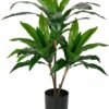 Unyqoos® Grote kunstplant Dracaena Fragans in pot voor stijlvolle interieurdecoratie, groente, 90 cm